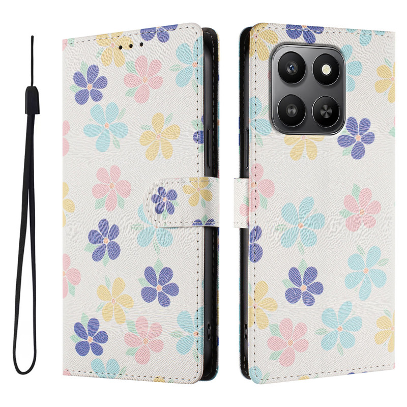 Capa para Honor 600 Smart com Flores Coloridas