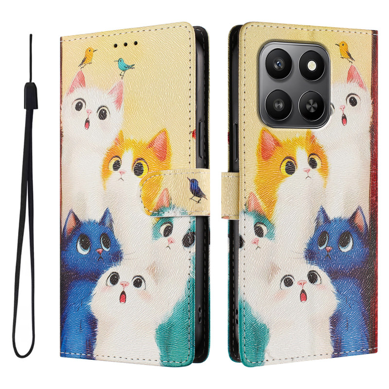Capa Honor 600 Smart com Gatos Coloridos