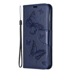 Capa Huawei P30 com Borboletas e Aba Oblíqua