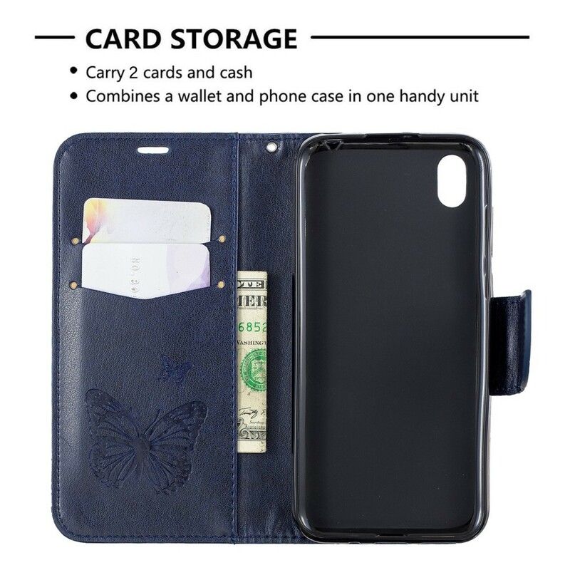 Capa Huawei P30 com Borboletas e Aba Oblíqua