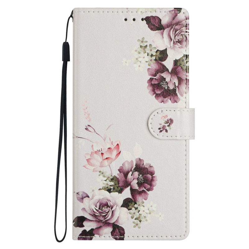 Capa para Xiaomi 17T Pro com padrão de rosas entrecruzadas