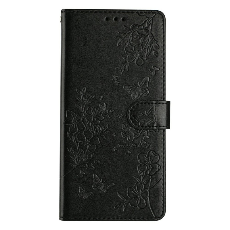 Capa para Xiaomi 17T com padrão floral de borboletas