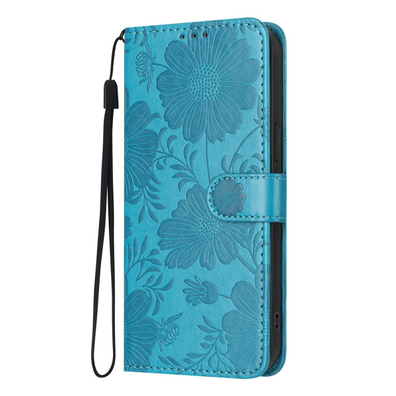 Capa para Xiaomi 17T com padrão floral em relevo