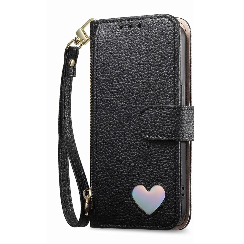 Capa para Oppo Find X9 Ultra 5G com bolso com fecho e alça de pulso