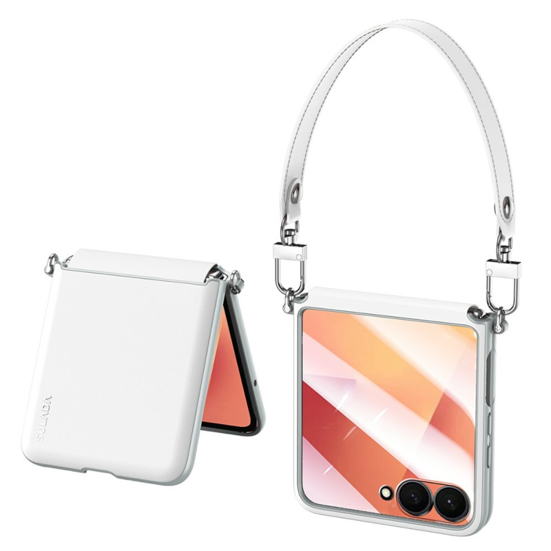 Capa para Samsung Galaxy Z Flip 8 com proteção para a dobradiça e alça SULADA