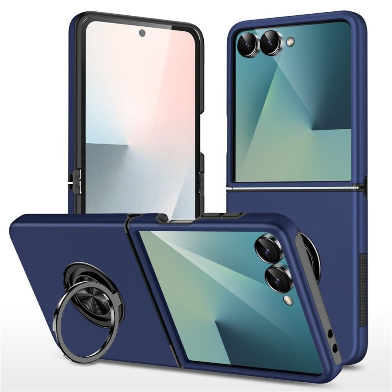 Capa anti-choque para o Samsung Galaxy Z Flip 8 com anel giratório