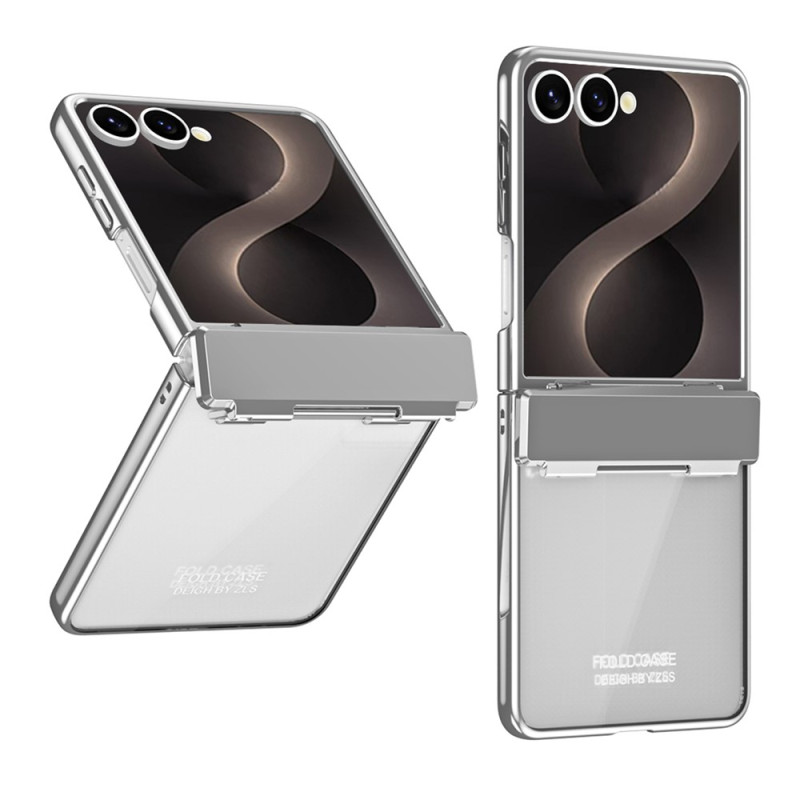 Capa para Samsung Galaxy Z Flip 8 com proteção para a dobradiça, com acabamento galvanizado