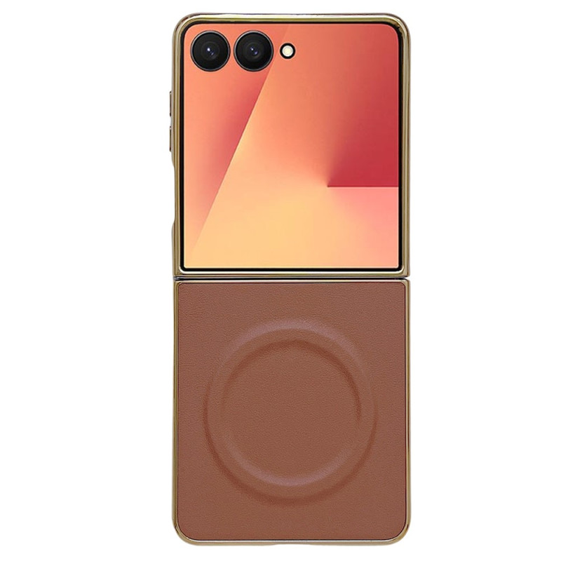 Capa magnética para Samsung Galaxy Z Flip 8 com textura Nappa
