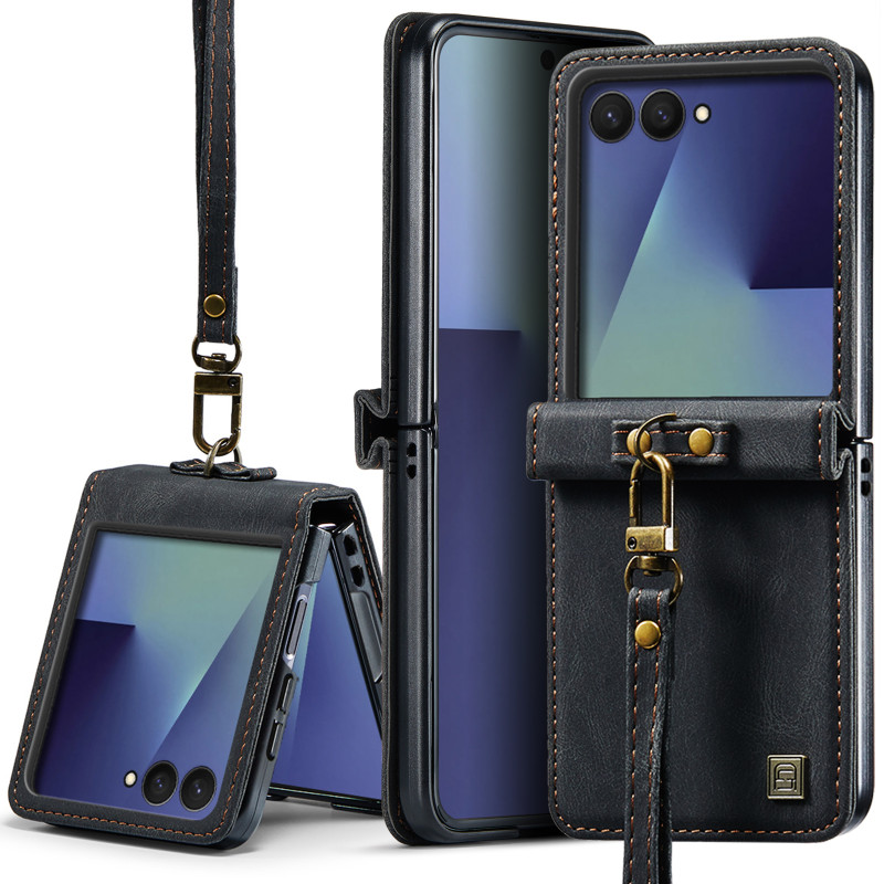 Capa para Samsung Galaxy Z Flip 8 AUTSPACE tipo carteira com proteção RFID