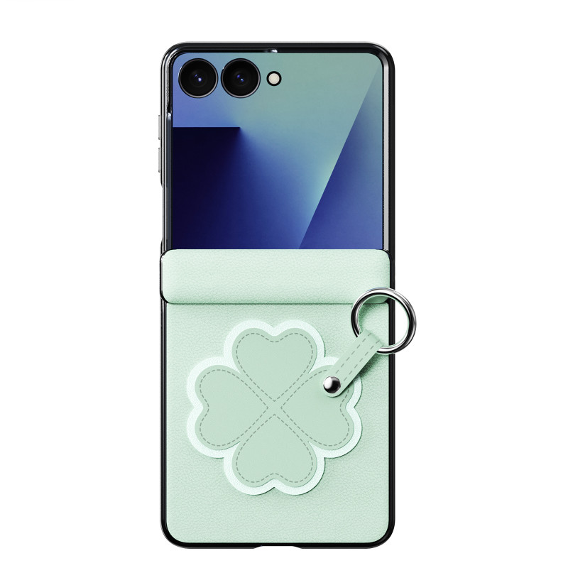 Capa para Samsung Galaxy Z Flip 8 com anel de fixação e alça em forma de flor