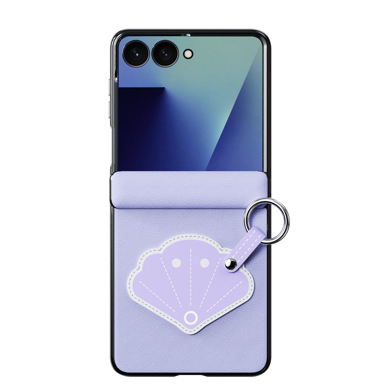 Capa para Samsung Galaxy Z Flip 8 com anel de fixação e alça de pulso