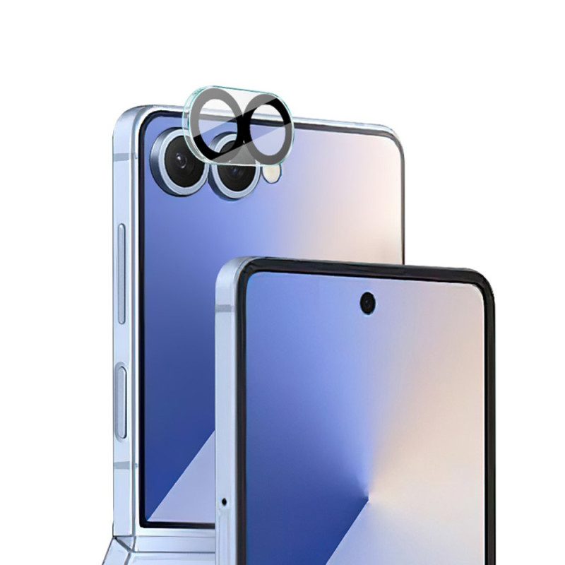 Protecção para lente de proteção em vidro temperado para Samsung Galaxy Z Flip 8 (contorno preto)