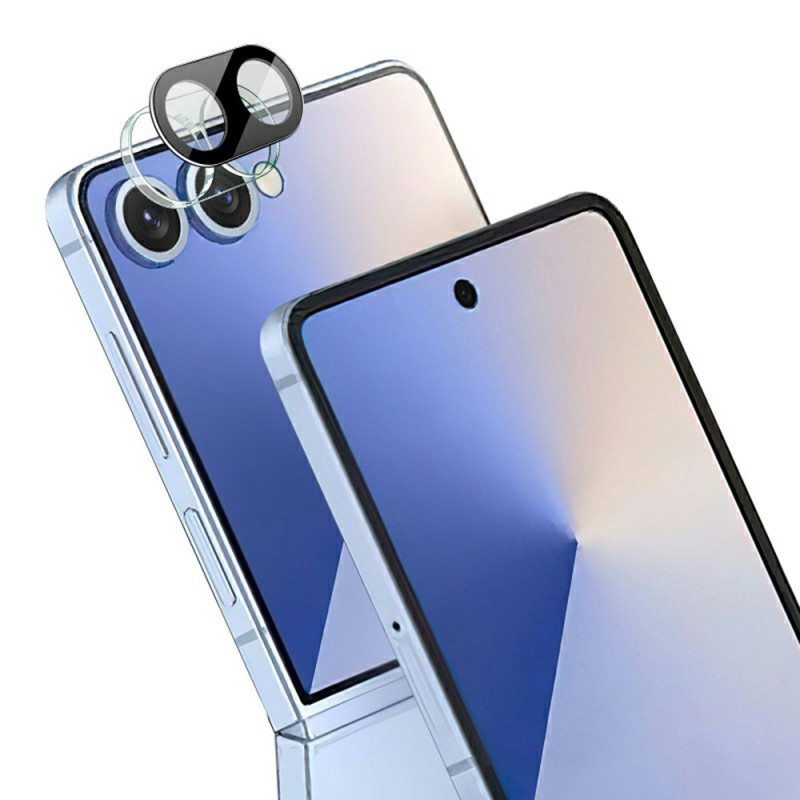 Protecção para lente de proteção em vidro temperado para Samsung Galaxy Z Flip 8 (preta)