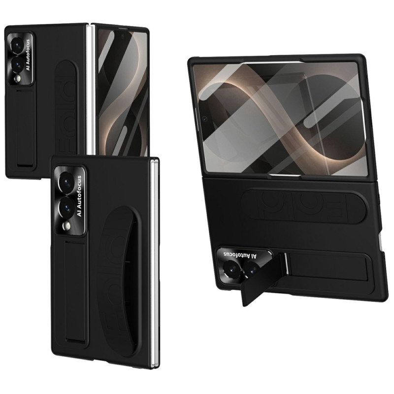 Capa para Samsung Galaxy Z Fold 8 com anel de suporte e alça de pulso