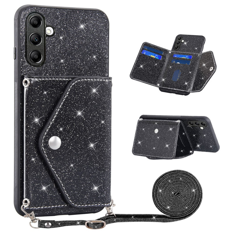 Capa brilhante para Samsung Galaxy A27 5G com alça de ombro