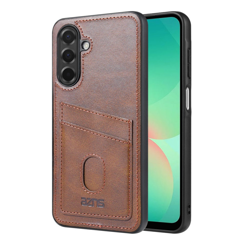 Capa para Samsung Galaxy A27 5G com efeito de couro granulado e duplo porta-cartões AZNS