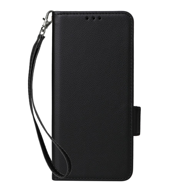 Capa para Samsung Galaxy A27 5G em imitação de couro Litchi com alça