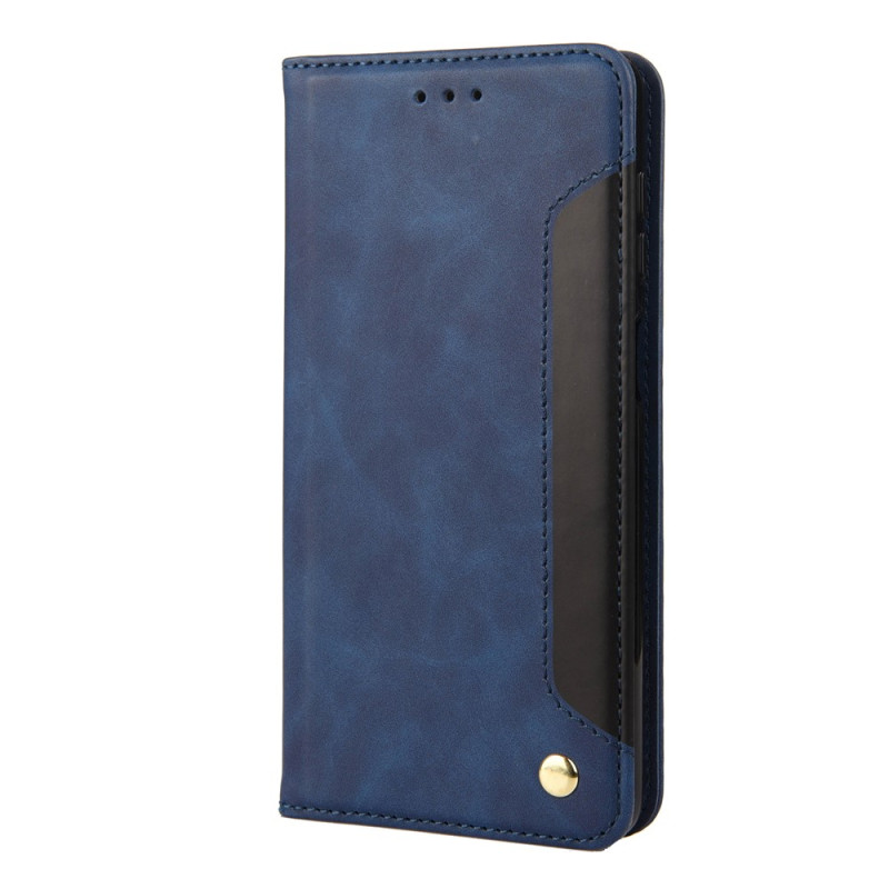 Capa Flip para Samsung Galaxy A27 5G bicolor com efeito de camurça