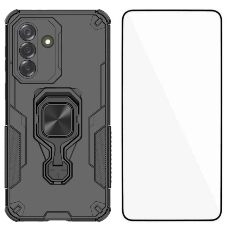 Capa anti-choque para Samsung Galaxy A27 5G com suporte e protetor de ecrã