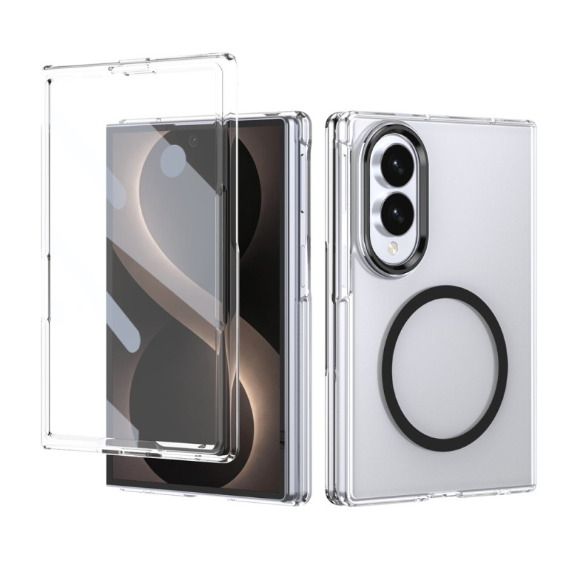 Capa magnética transparente para o Samsung Galaxy Z Fold 8 com vidro de aluminosilicato