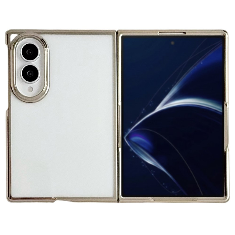 Capa transparente ultrafina para Samsung Galaxy Z Fold 8 com acabamento galvanizado