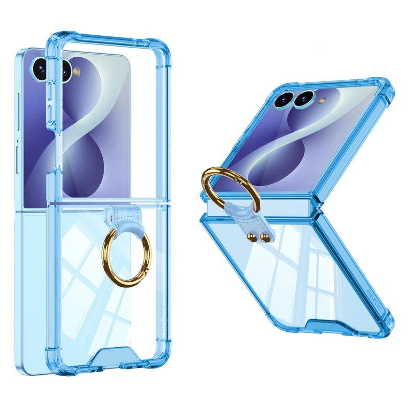 Capa para Samsung Galaxy Z Flip 8 com anel de suporte da GKK
