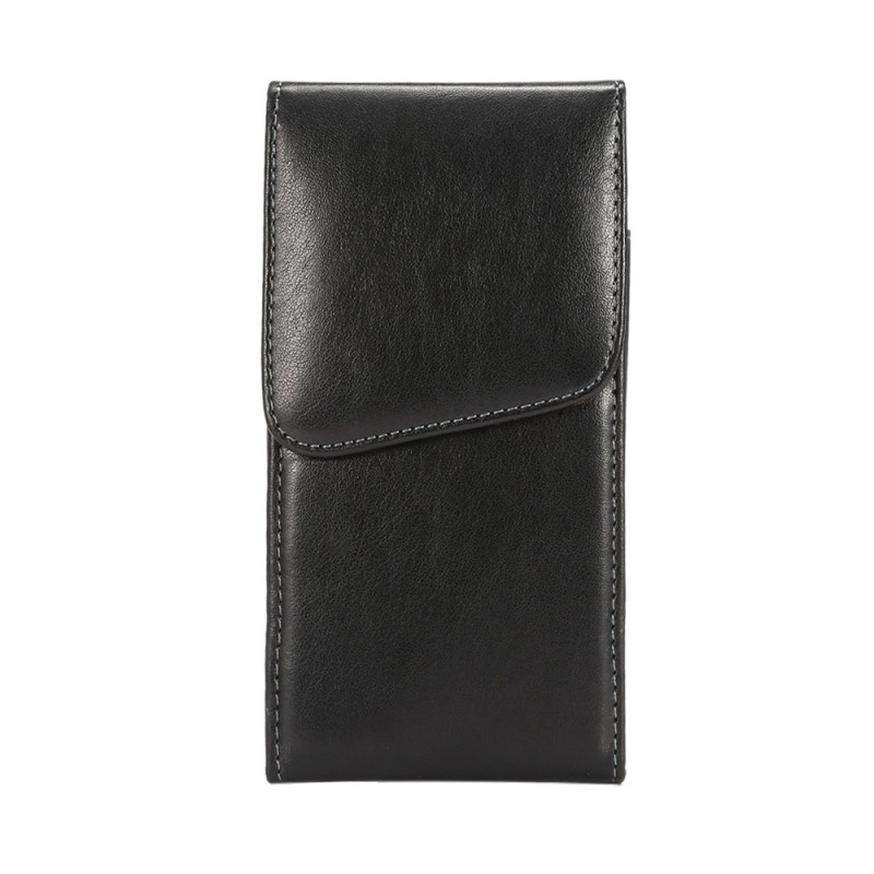 Capa universal em pele com clipe giratório para o cinto, 16 × 8 cm