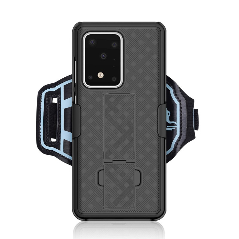 Pulseira desportiva com capa rígida e suporte para o Samsung Galaxy S20 Ultra
