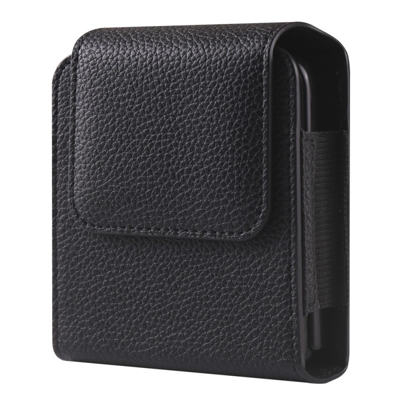 Capa de cinto em couro PU com mosquetão para Samsung Galaxy Z Flip