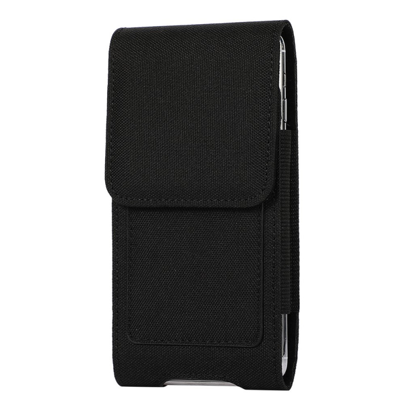 Capa universal em couro PU com clipe para cinto AH-6 para smartphones de 5,5 a 6,7 polegadas