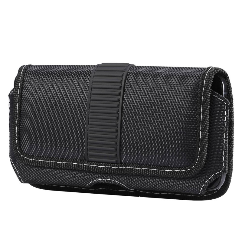 Capa horizontal universal para cinto em tecido Oxford para smartphones de 5,8 a 6,1 polegadas