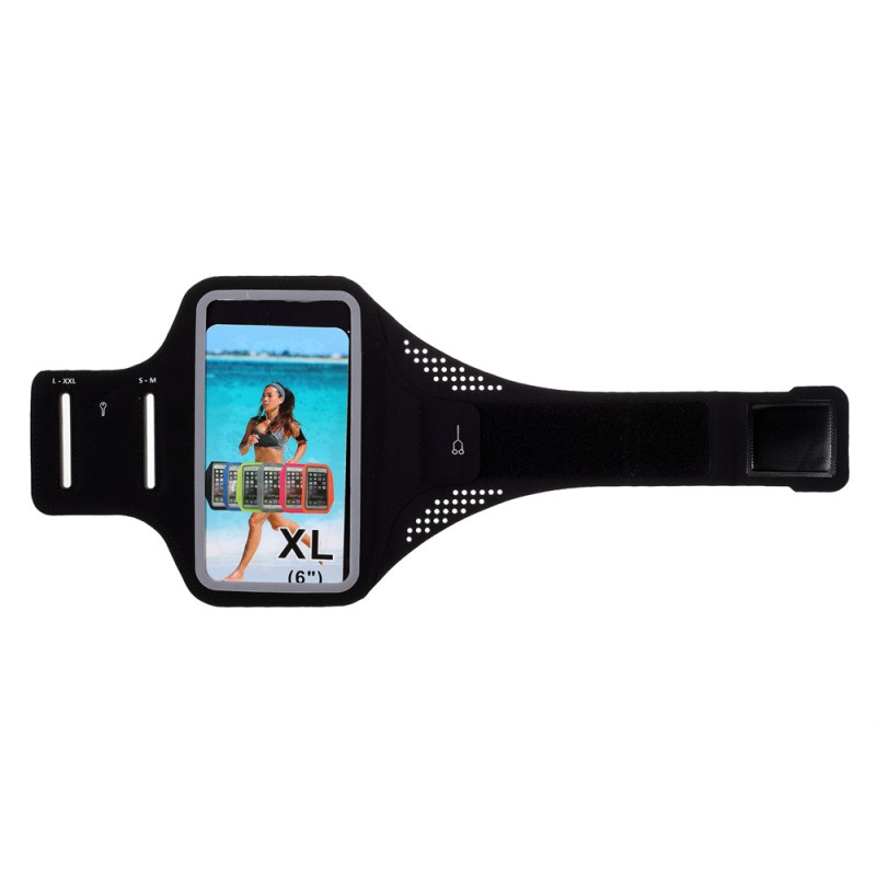 Braçadeira desportiva universal em Lycra com ecrã tátil para smartphones até 6 polegadas