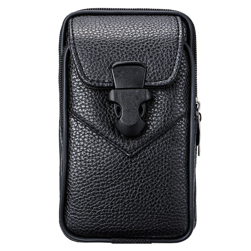 Capa multifunções vertical para cinto com bolso com fecho para smartphone