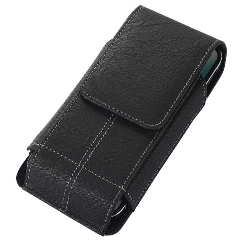 Capa vertical para cinto com clipe giratório e porta-cartões para smartphone de 6,0 a 7,0 polegadas