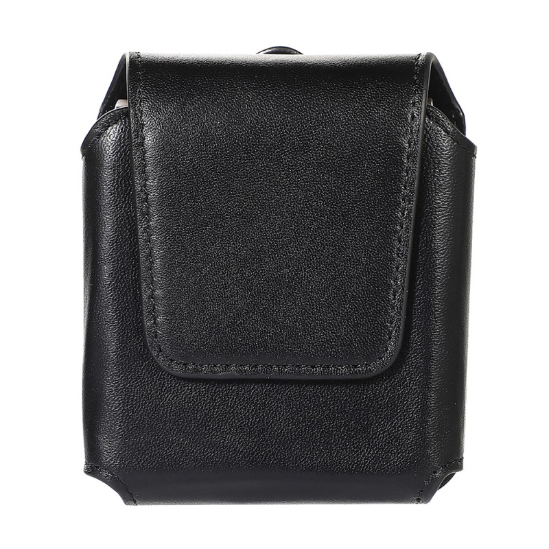 Capa vertical de cinto em couro genuíno para Samsung Galaxy Z Flip com mosquetão