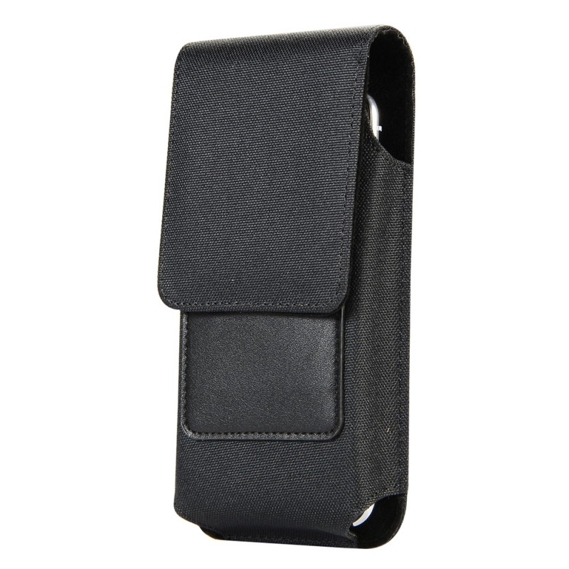 Capa vertical para cinto em nylon e couro PU para smartphone de 5,2 polegadas