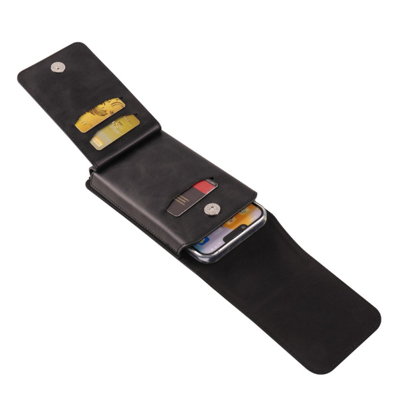 Capa universal para cinto para smartphone de 6,1 polegadas com porta-cartões