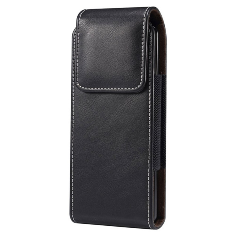 Capa vertical de PU para smartphone dobrável, para usar no cinto (tamanho S)