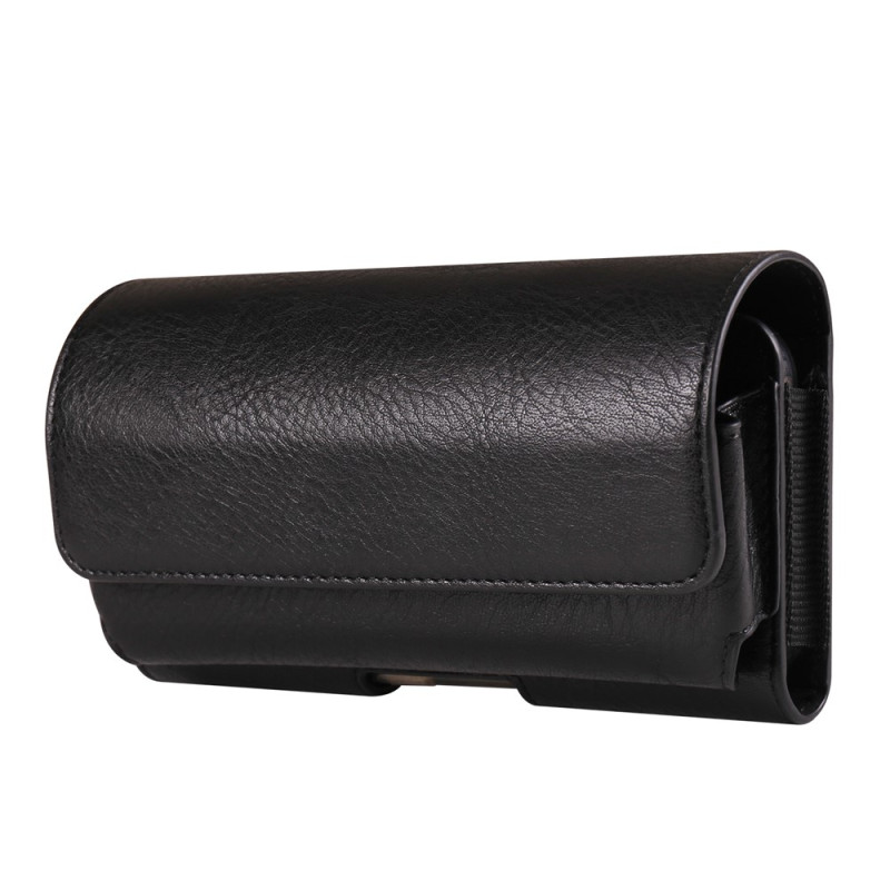 Capa horizontal universal de PU para smartphone de 6,1 a 6,3 polegadas com suporte para óculos