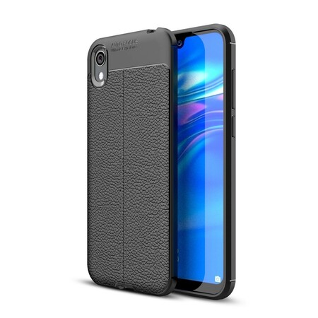 Capa Huawei Y5 2019 Efeito Couro Lychee Linha Dupla