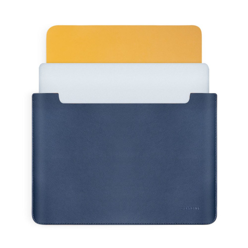 Capa para portátil de 13-14 polegadas, dupla face, em couro PU HUASHENG