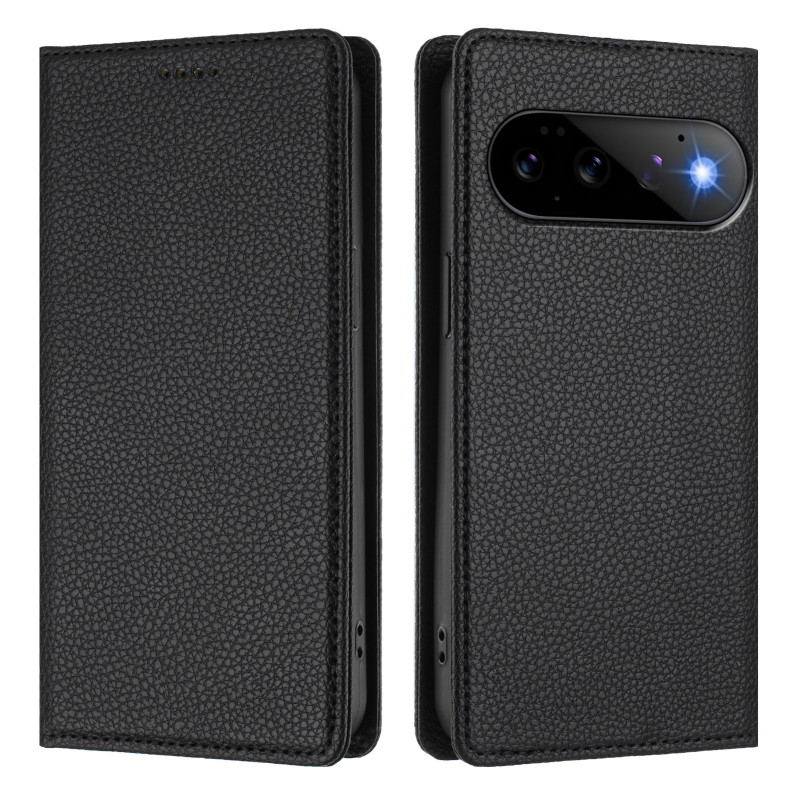 Capa Flip para Google Pixel 11 Pro / 11 com efeito de couro Litchi
