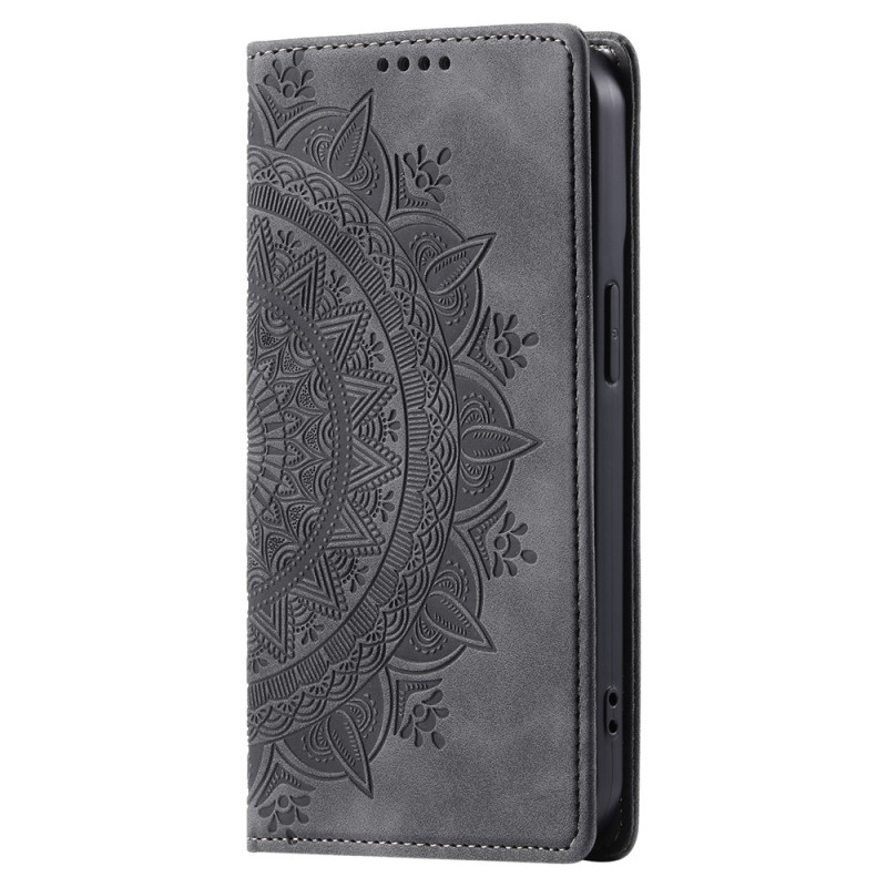 Capa para Google Pixel 11 com efeito de camurça e padrão Mandala