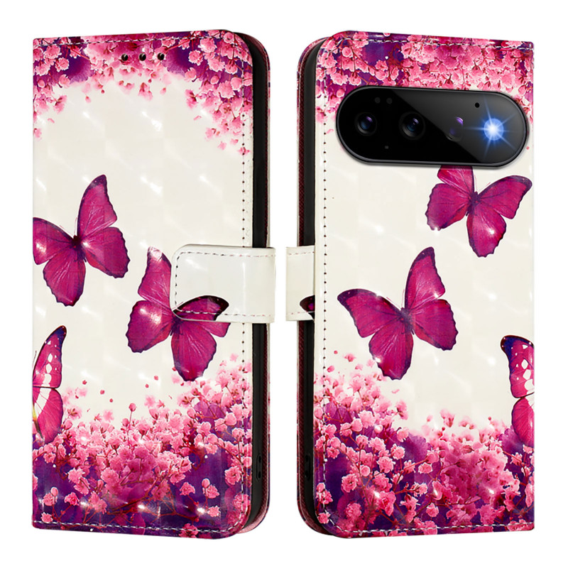Capa para Google Pixel 11 Pro / 11 com borboletas vermelhas