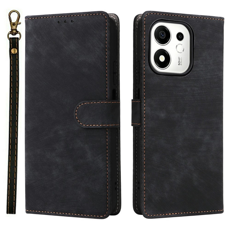 Capa Honor 600 Smart com efeito de camurça (proteção RFID)