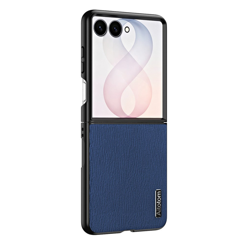 Capa para Samsung Galaxy Z Flip 8 com textura de madeira