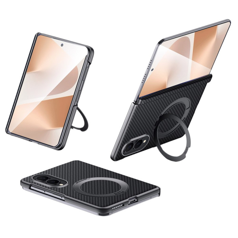 Capa para Samsung Galaxy Z Fold 8 em fibra de carbono com suporte SULADA