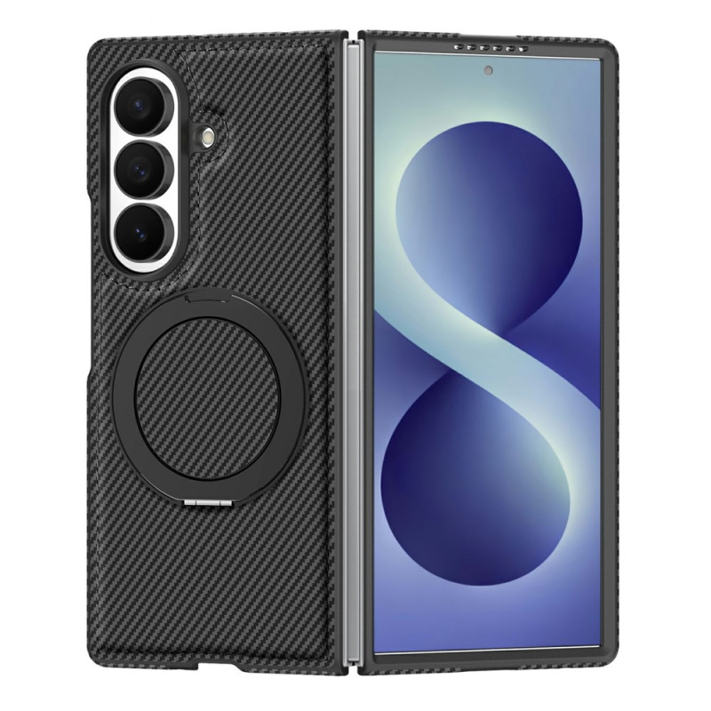 Capa para Samsung Galaxy Z Fold 8 em fibra de carbono e suporte