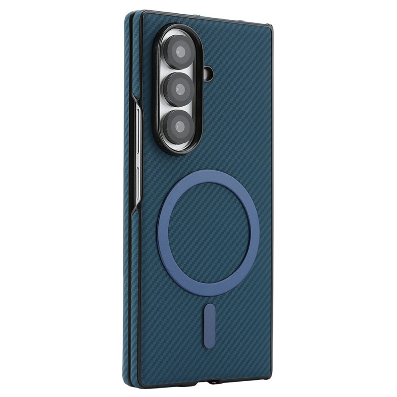 Capa magnética para Samsung Galaxy Z Fold 8 Ultra com textura de fibra de carbono