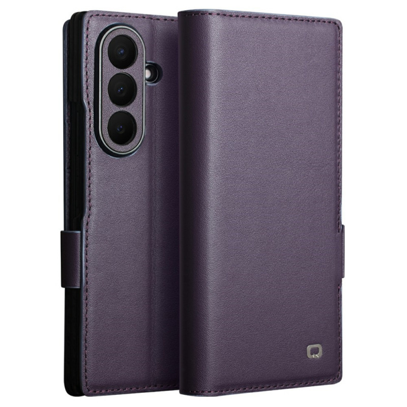 Capa Flip para Samsung Galaxy Z Fold 8 Ultra em pele QIALINO